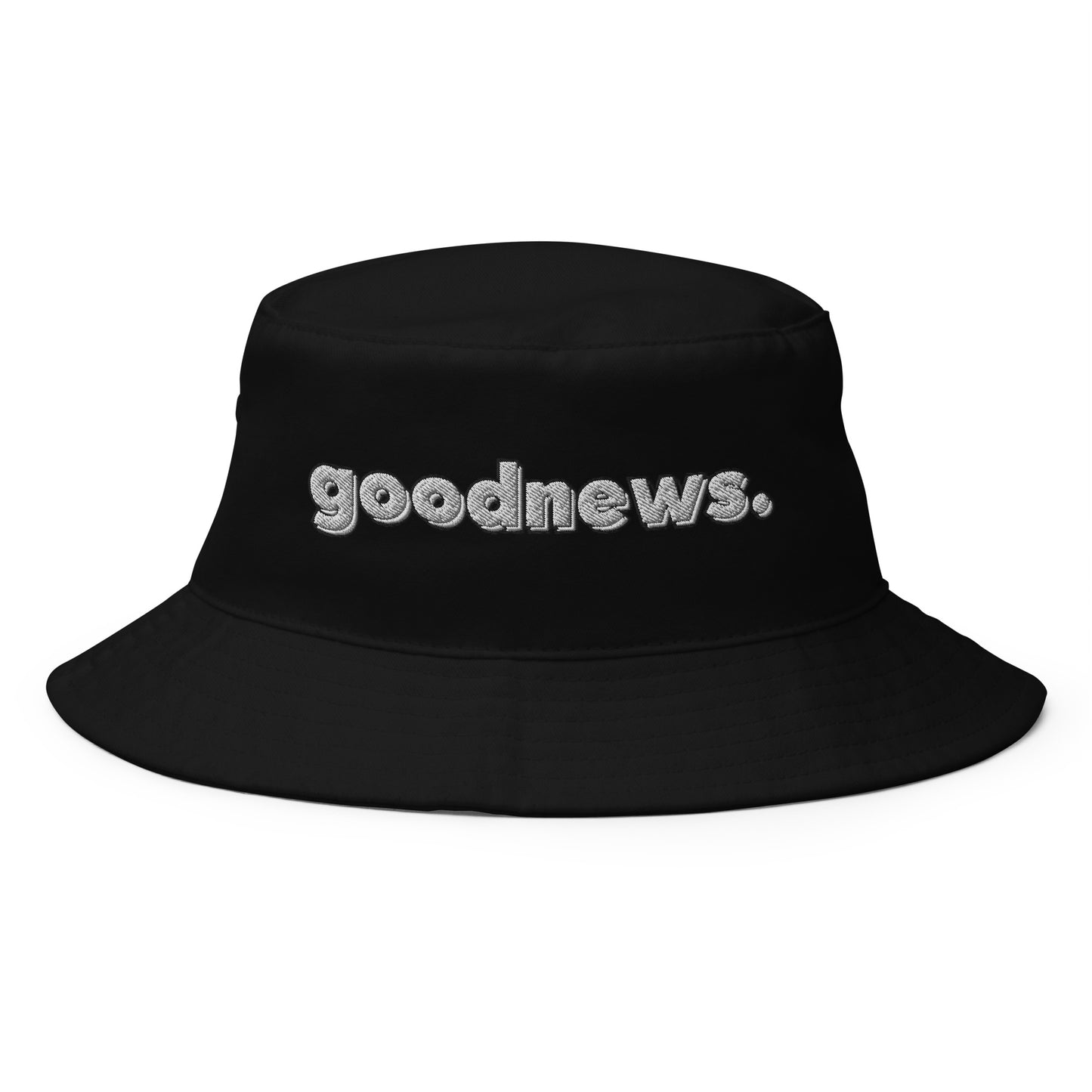 "Goodnews." - (black) Bucket Hat