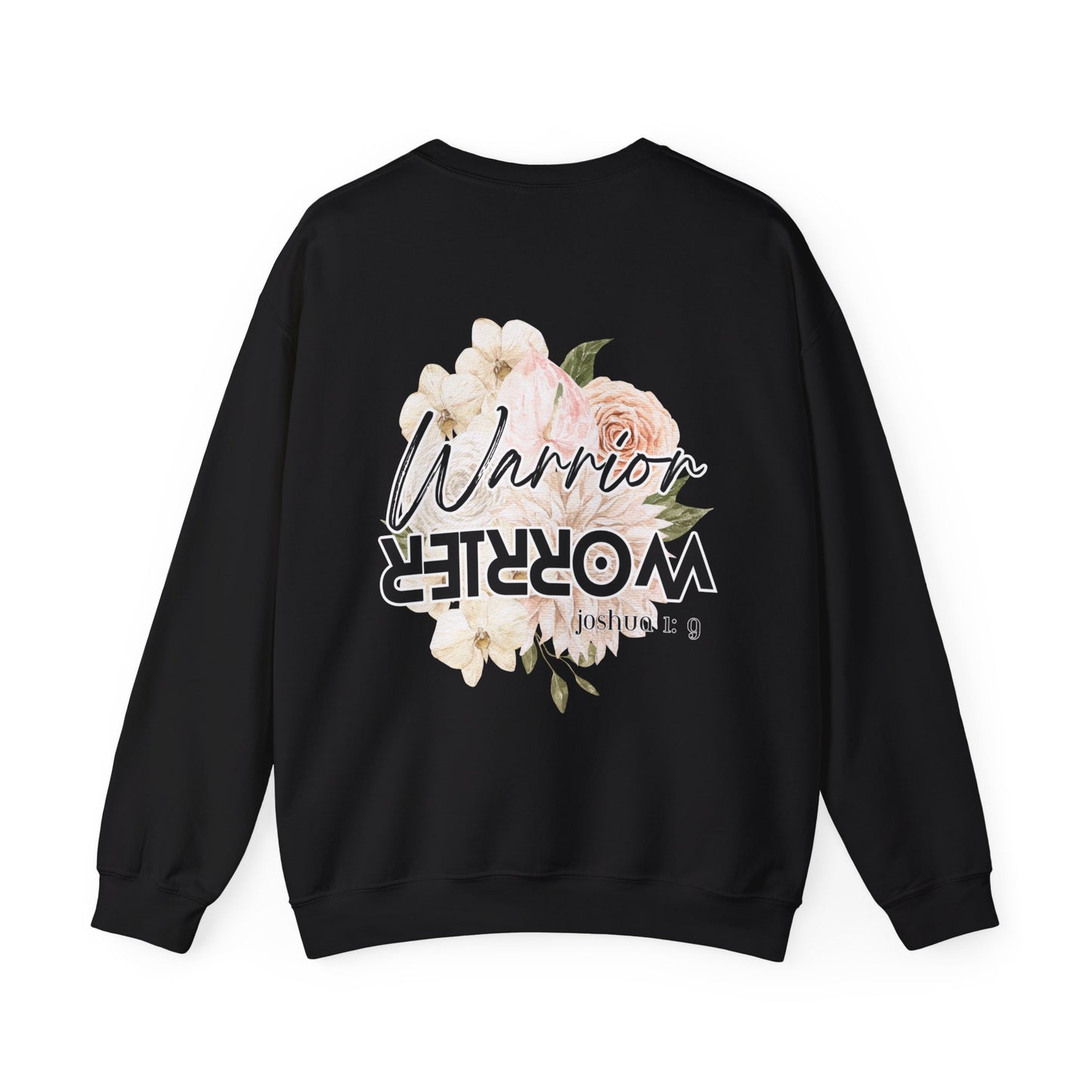 "Warrior over worrier" - (white/black) Crewneck Sweatshirt
