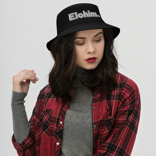 "Elohim." - (black) Bucket Hat